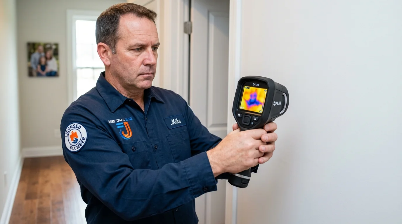 Thermal imaging leak detection by Johns Plumbing LLC in Shrewsbury